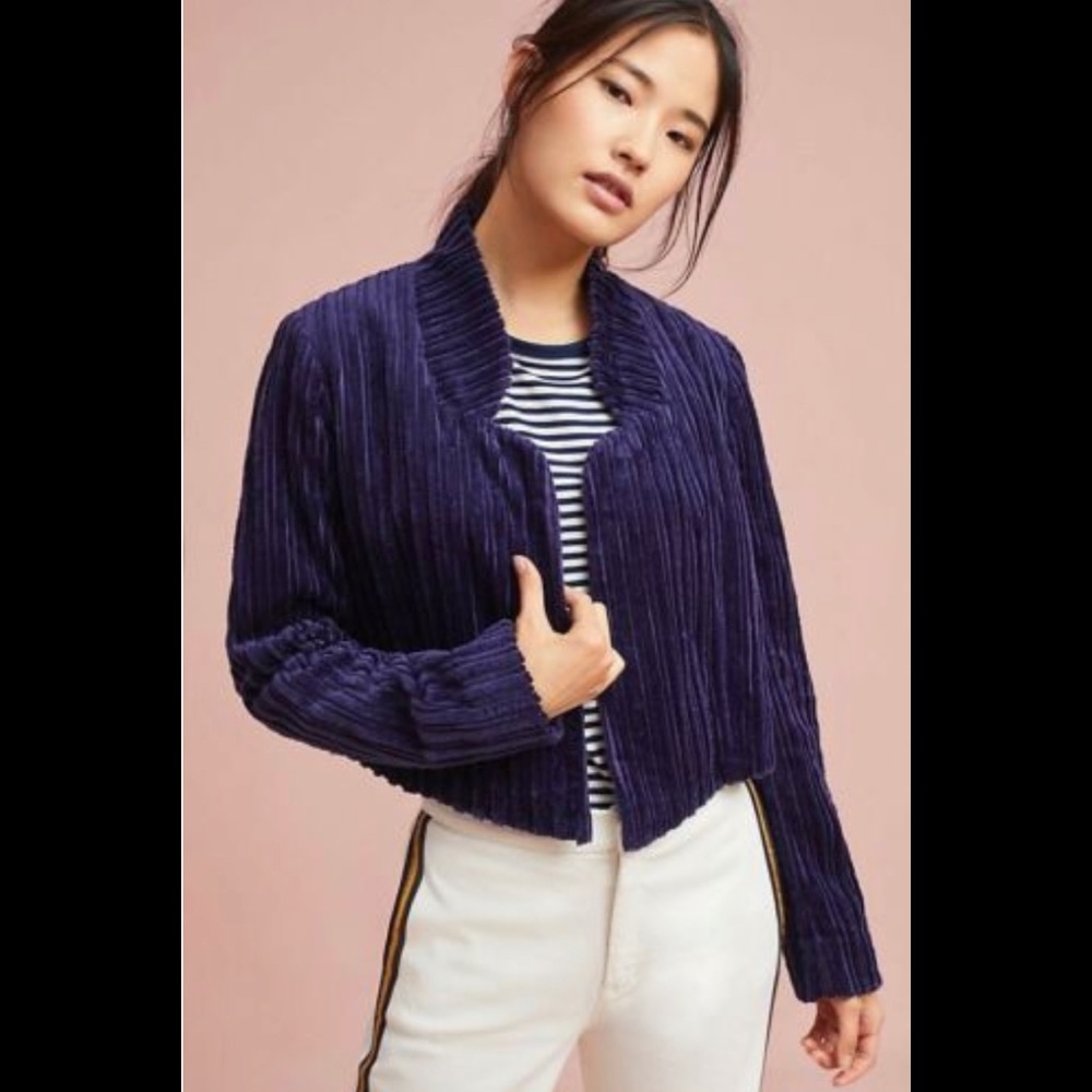 NWT Anthropologie Cartonnier blue Corduroy blazer6